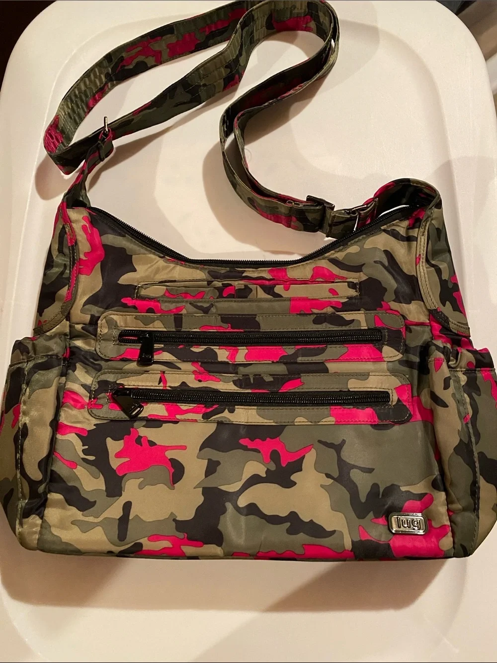 Lug Camper EUC “Camo Pink”